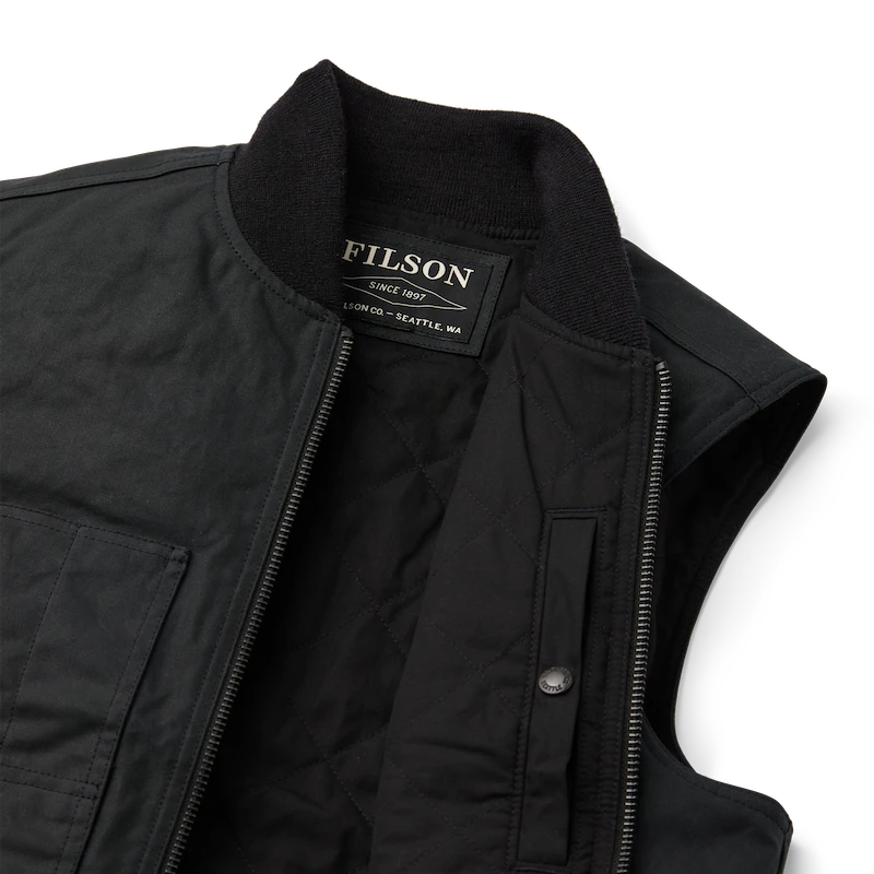 Filson - TIN CLOTH INSULATED WORK VEST - Black – Totem Brand Co.