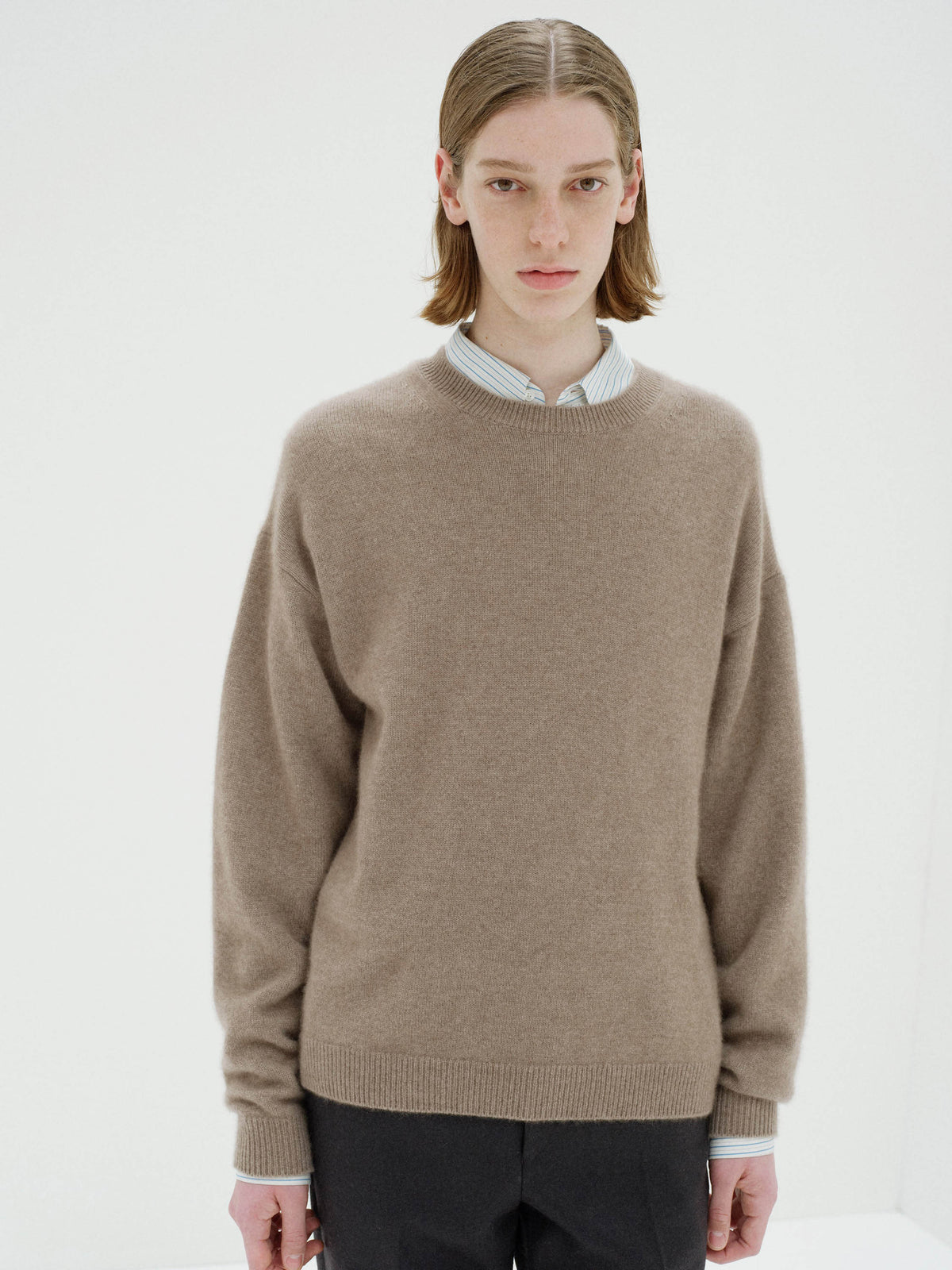 Auralee Baby Cashmere Knit P/O - Natural Brown – Totem Brand Co