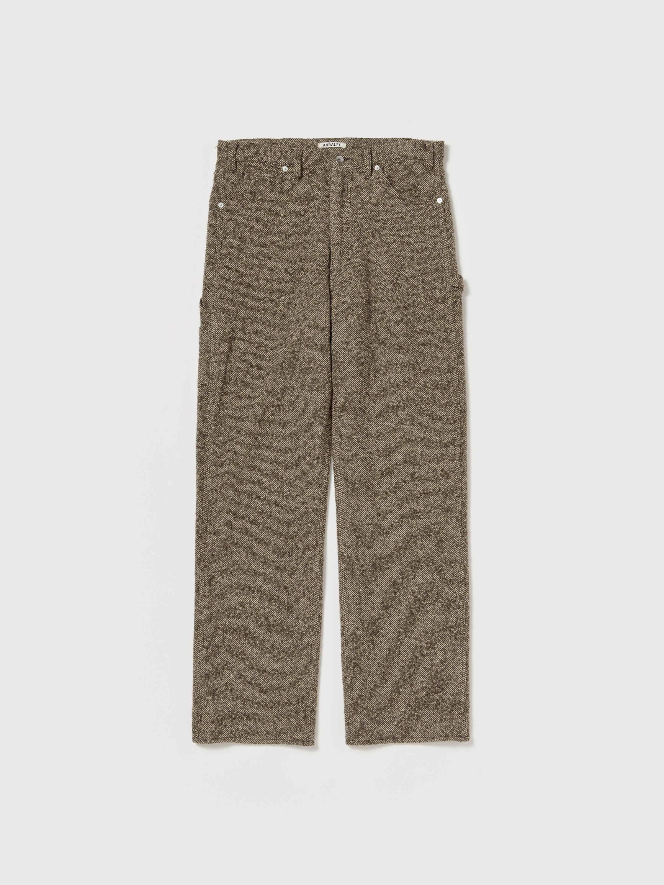 パンツ AURALEE SPUN TWEED PAINTER PANTS 4 Auralee Homespun Tweed Painter Pants - Brown – Totem Brand Co.