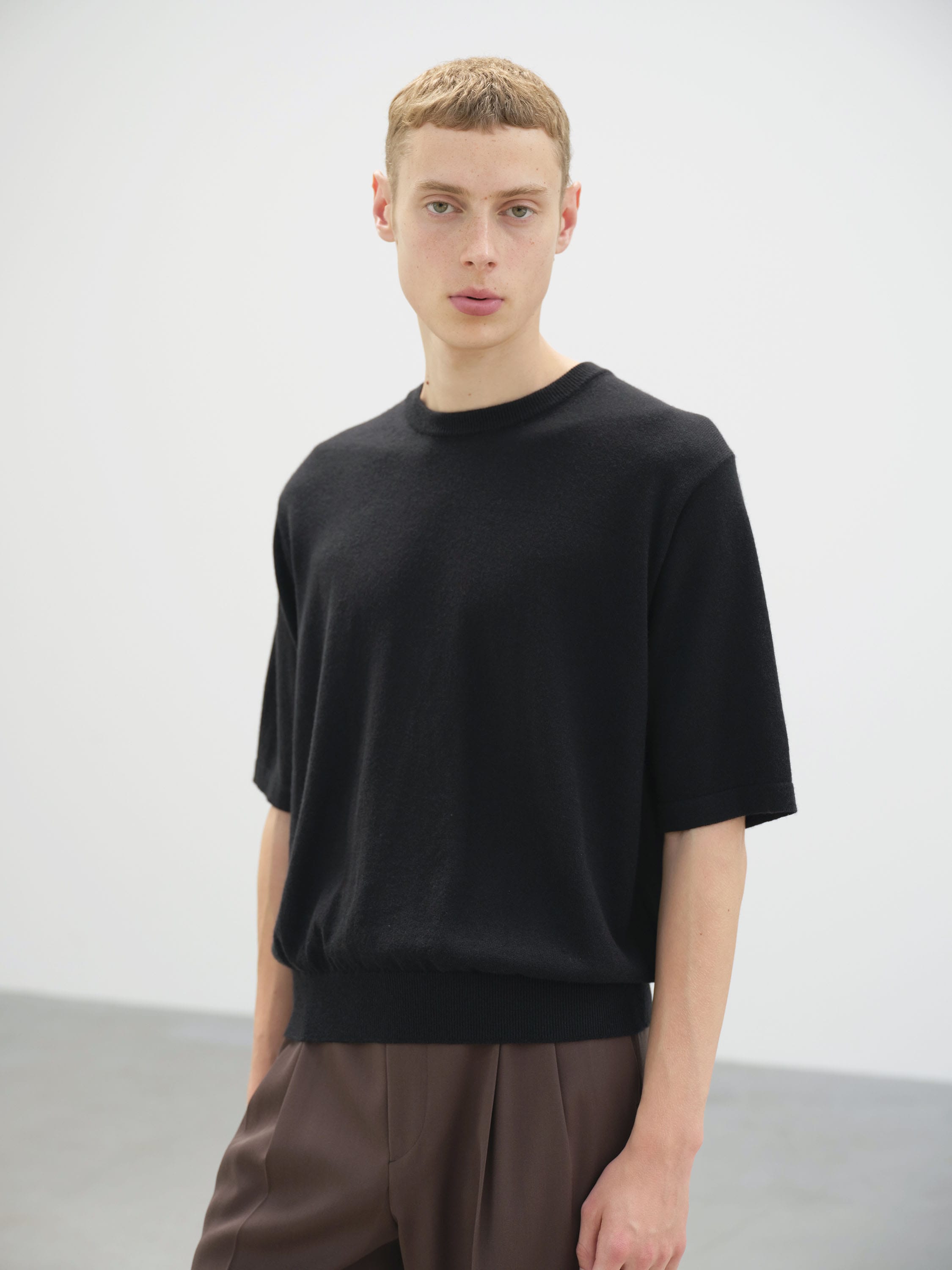 トップス AURALEE Hard Twist Cashmere Knit 5 25ss AURALEE Hard Twist Cashmere Knit Tee - IVORY WHITE – Totem Brand Co.