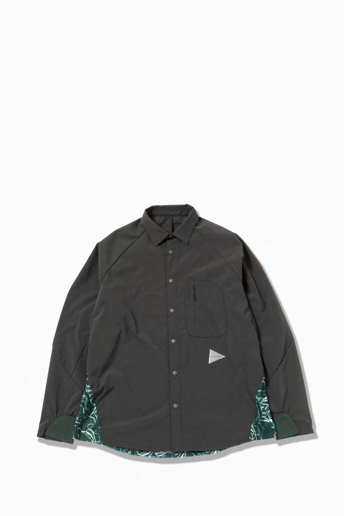 And Wander Printed Fleece Base Long Sleeved Shirt - Green – Totem 