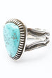 Sterling Silver Ring by Lyle Secatero - Turquoise Triangular Ring