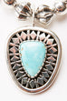 Squash Blossom Turquoise & Sterling Silver Necklace by Kyle Lee-Anderson