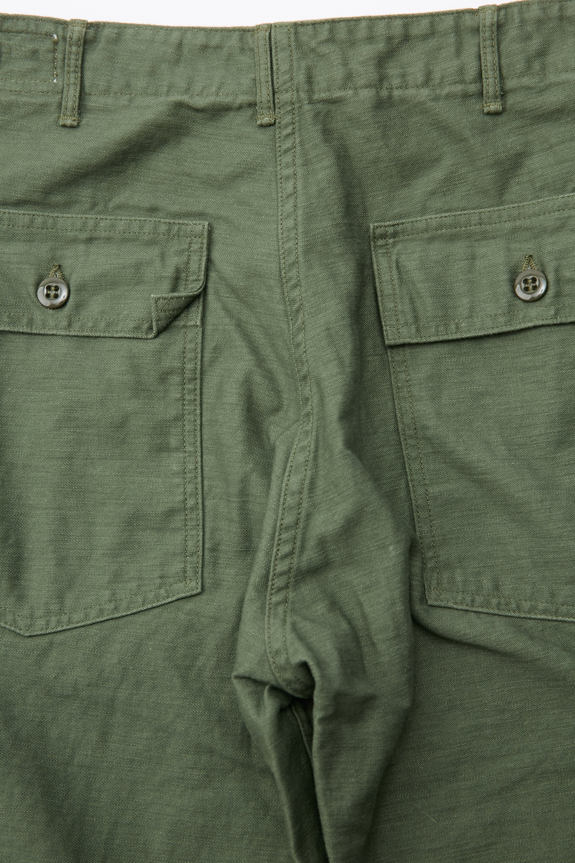 orSlow US Army Fatigue Pants (Regular Fit) - Green Reverse Cotton