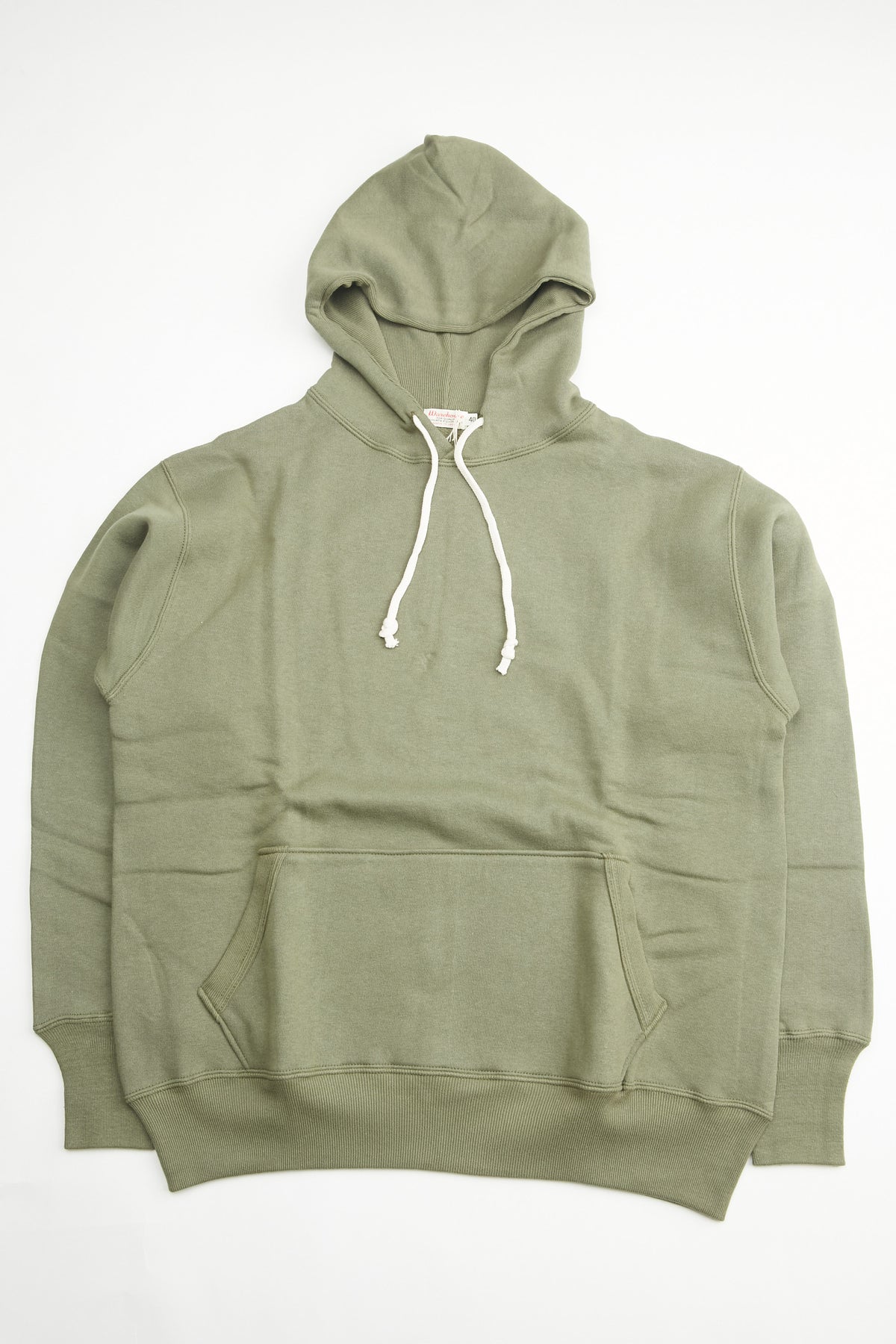 WAREHOUSE & CO. Lot 450 - Two-Needle Loopwheel Hoodie - OD Green 