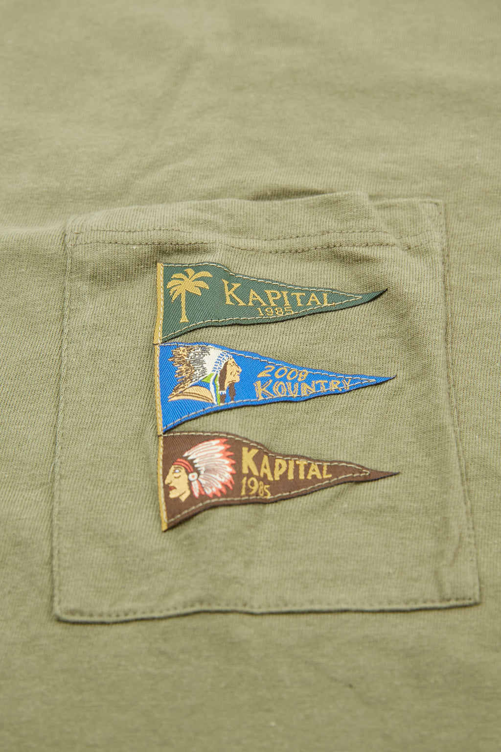 Kapital 20/- Jersey TORAMI-T (4 FLAGS) - Khaki – Totem Brand