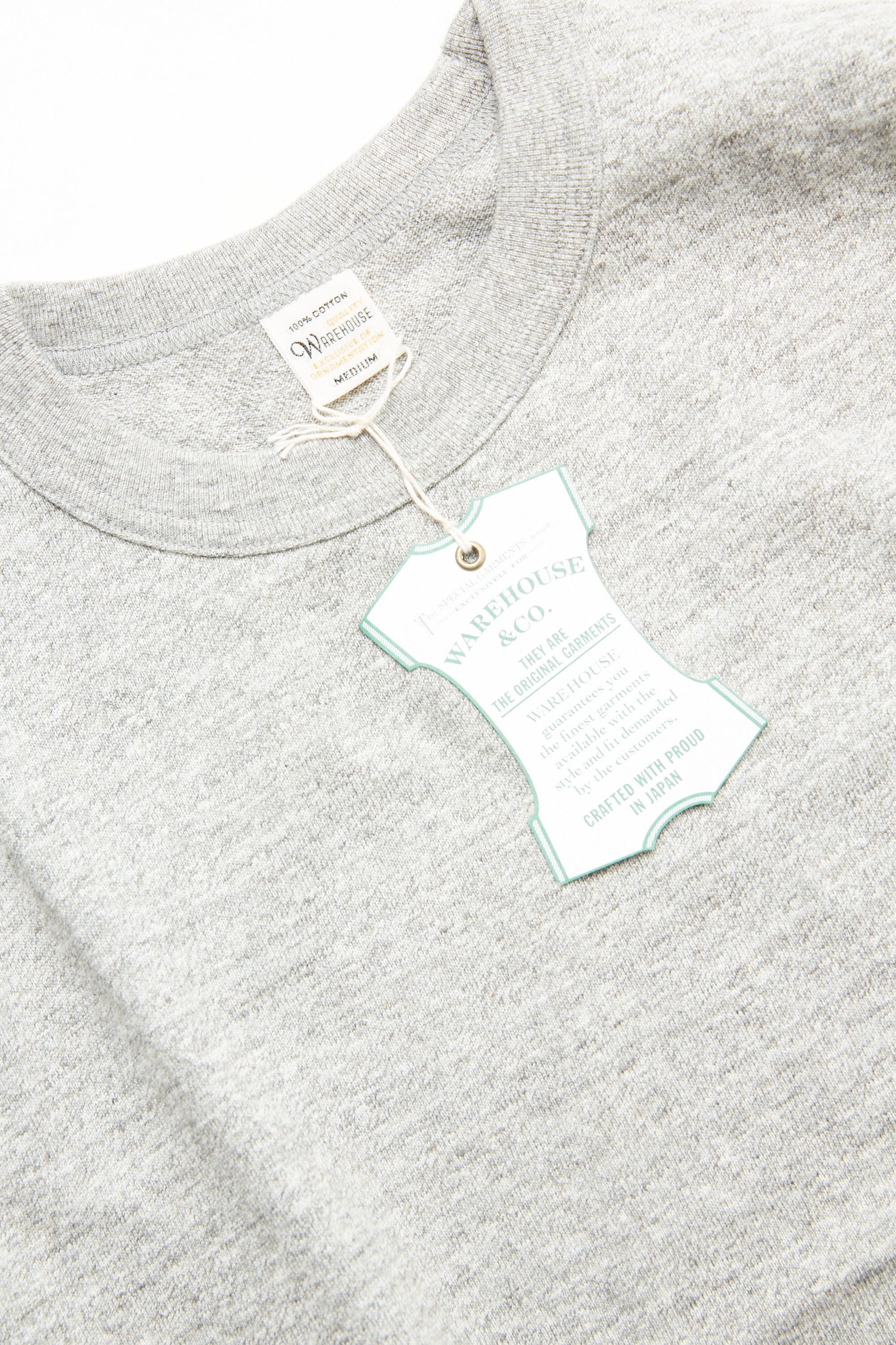 Warehouse & Co. 5906 - Long Sleeve Crewneck T-Shirt - Heather Grey