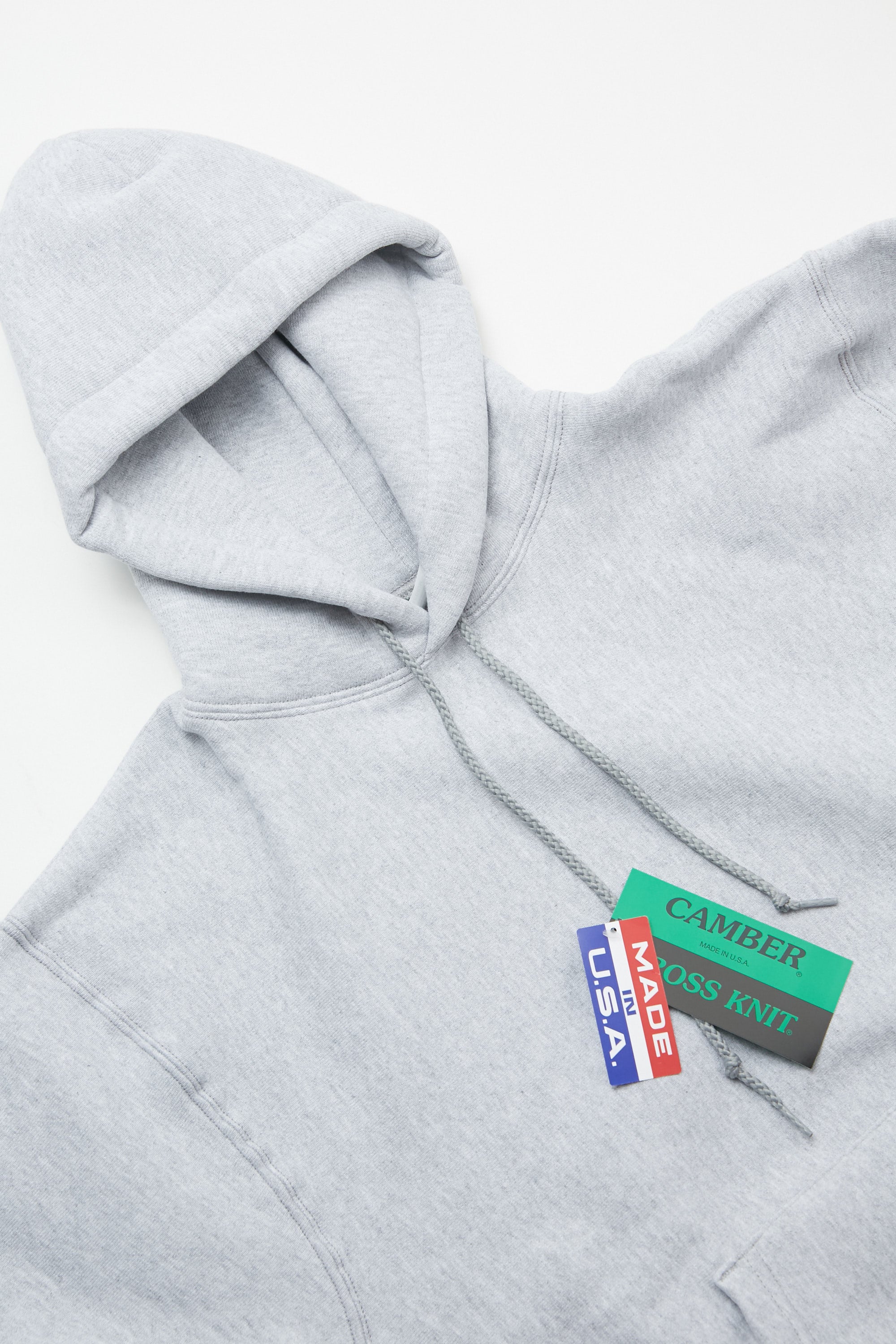 Camber Cross-Knit Heavyweight Pullover Hooded Sweatshirt - Grey