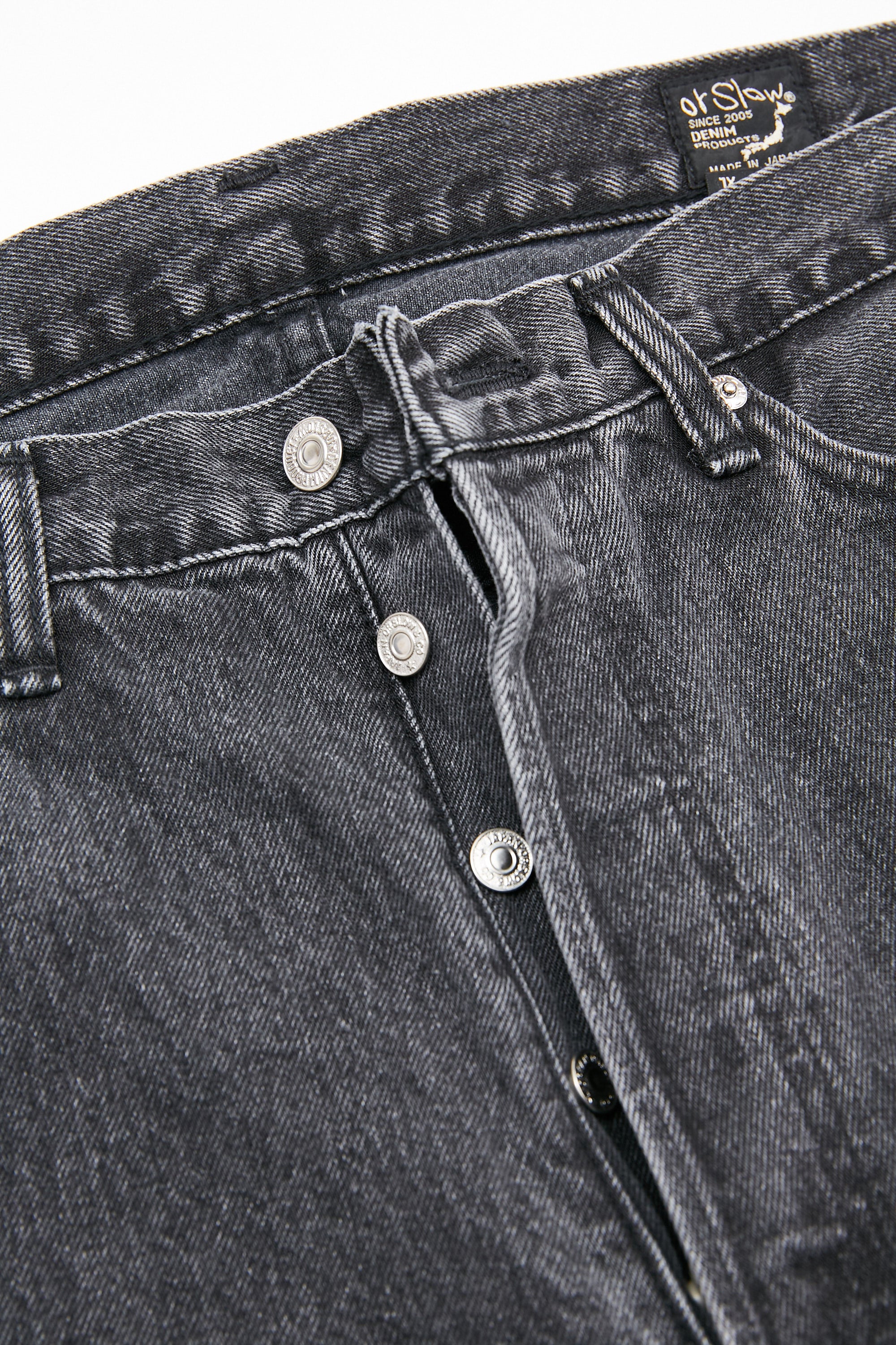 orSlow 105 90'S BLACK DENIM - STONE WASH – Totem Brand Co.