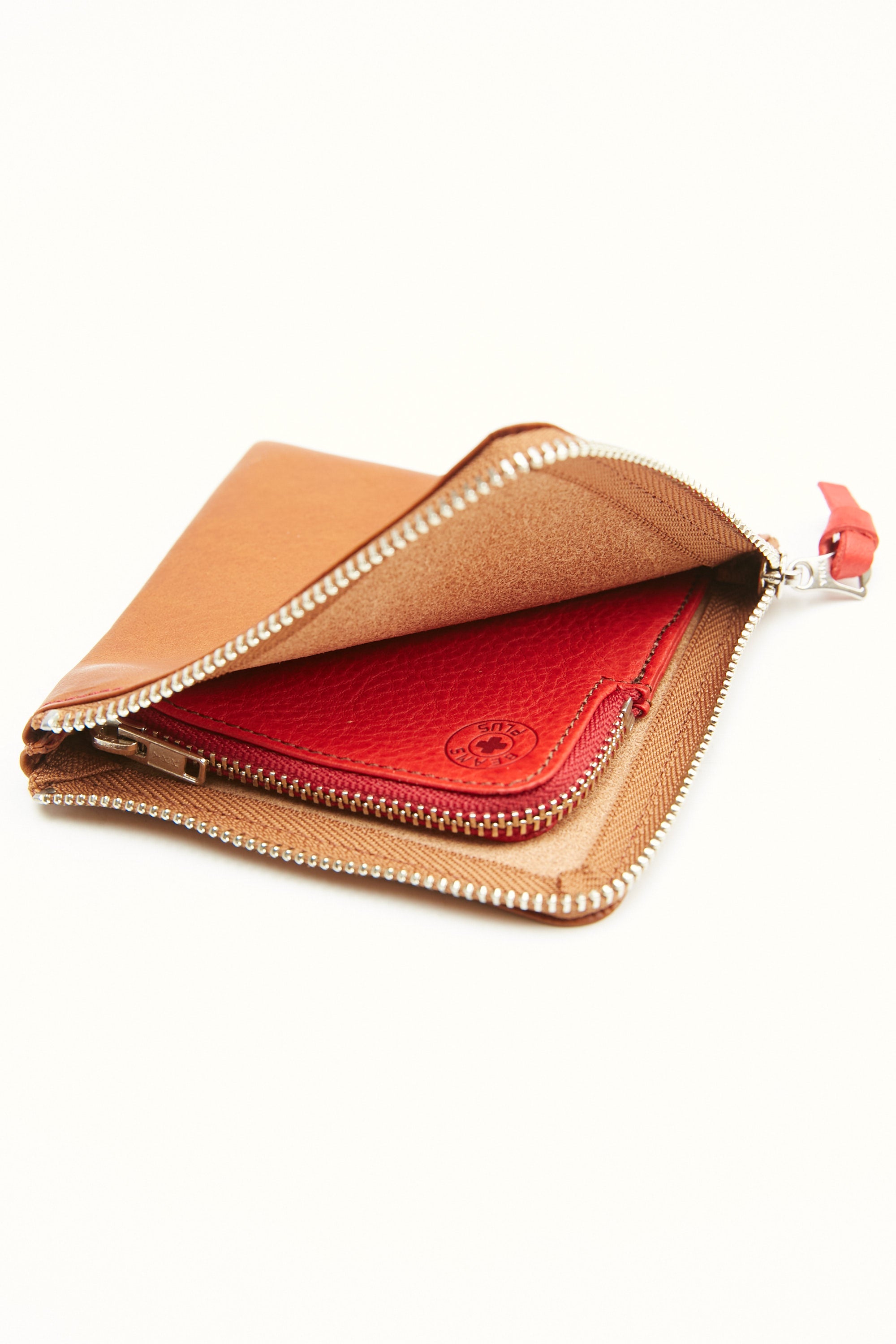 baisonBEAMS PLUS ダブルジップ ウォレットブラウン／レッド Beams Plus Double Zip Wallet - Brown/Red – Totem Brand Co.
