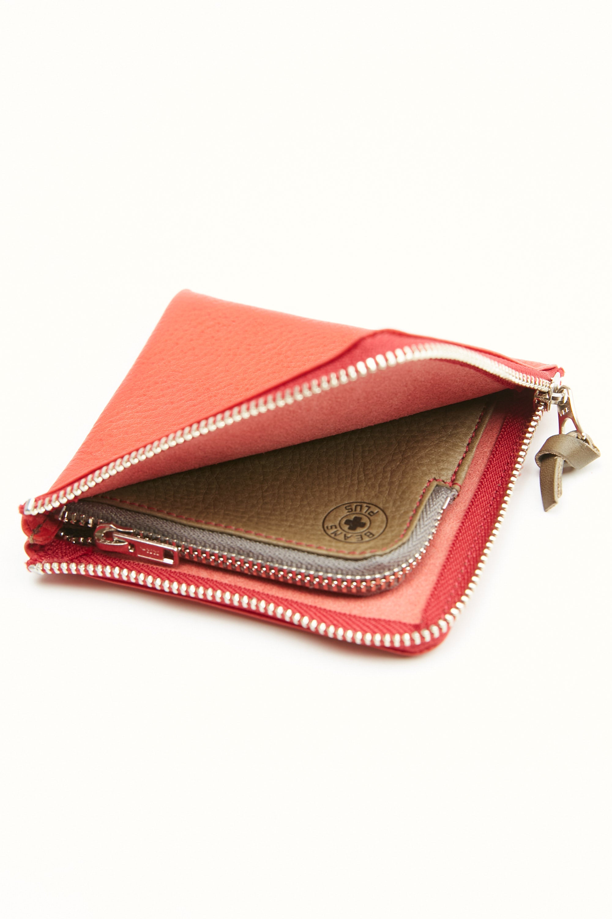 Beams Plus Double Zip Wallet - Red/Grey – Totem Brand Co.