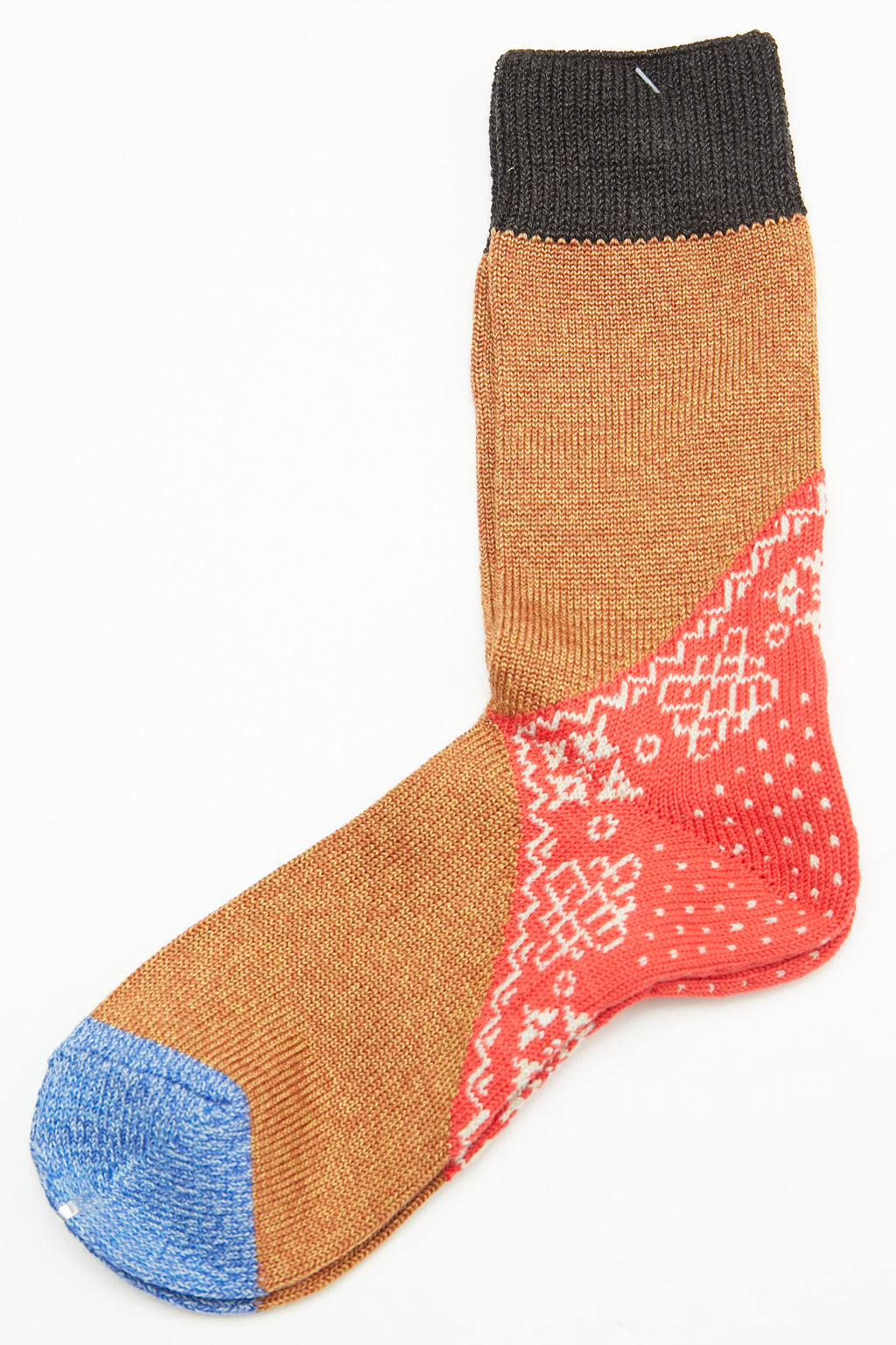 Kapital 96 Yarns Wool Heel Bandana Socks - Red