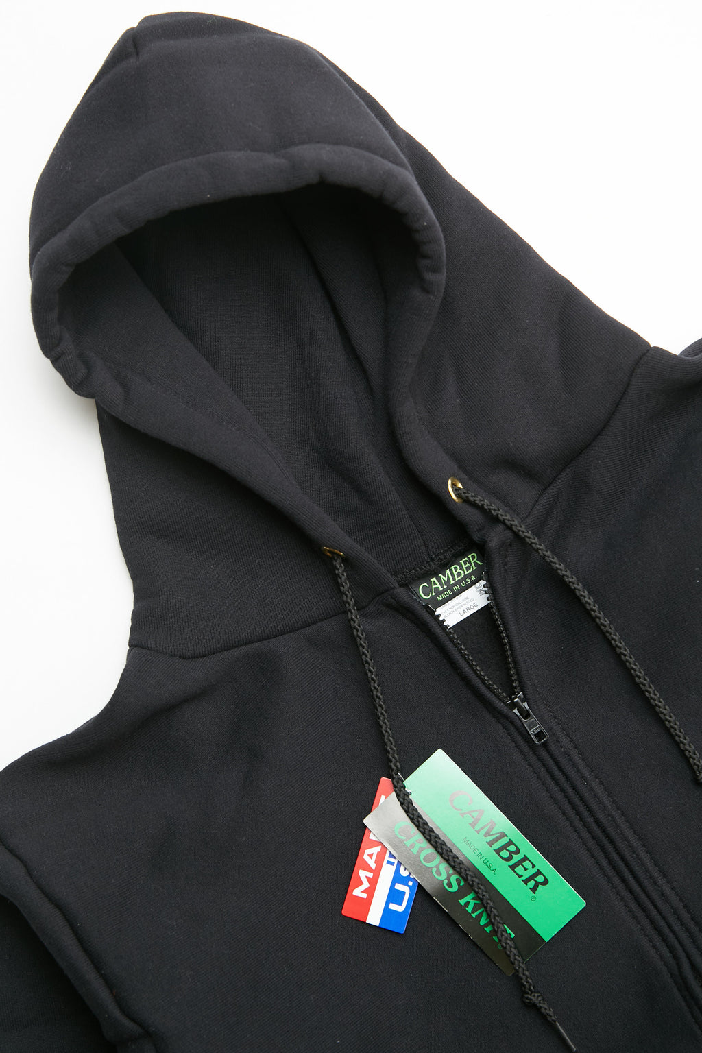 Camber 12oz Heavyweight Cross Knit Zippered Hoodie - Black – Totem