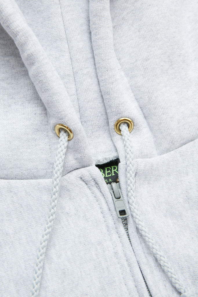 Camber 12oz Heavyweight Cross Knit Zippered Hoodie - Grey Heather