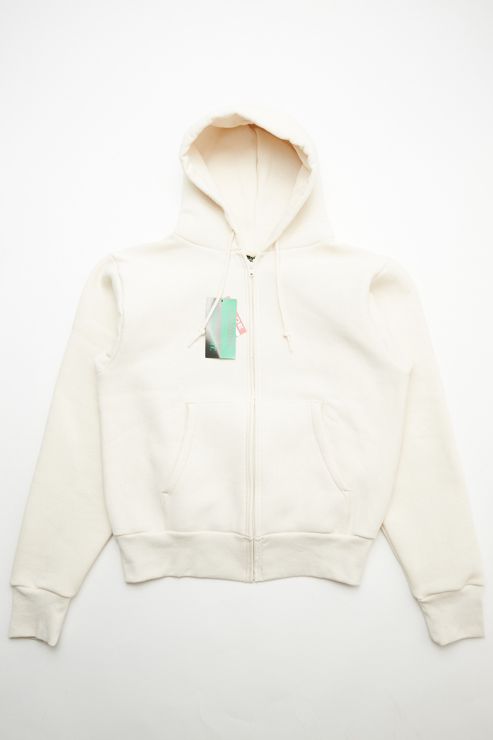 Camber #231 12oz Heavyweight Cross Knit Zippered Hoodie Natural