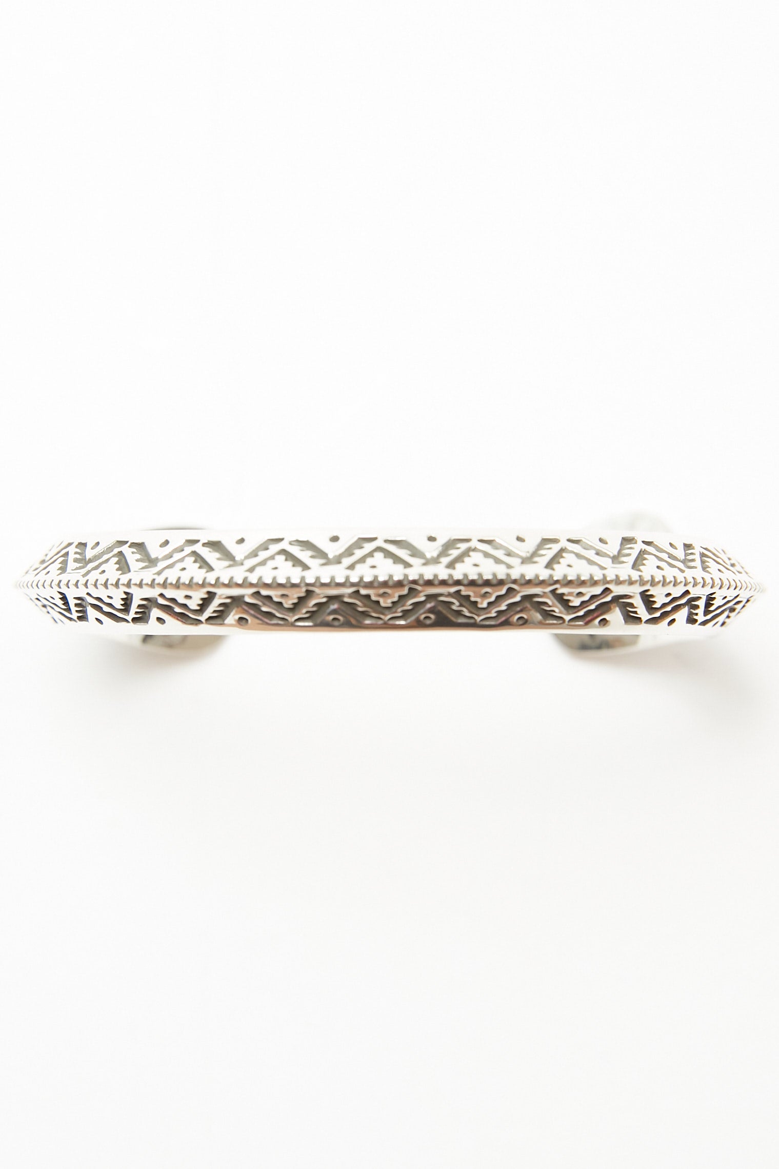 Sterling Silver Triangle Cuff by Lyle Secatero - Abundance