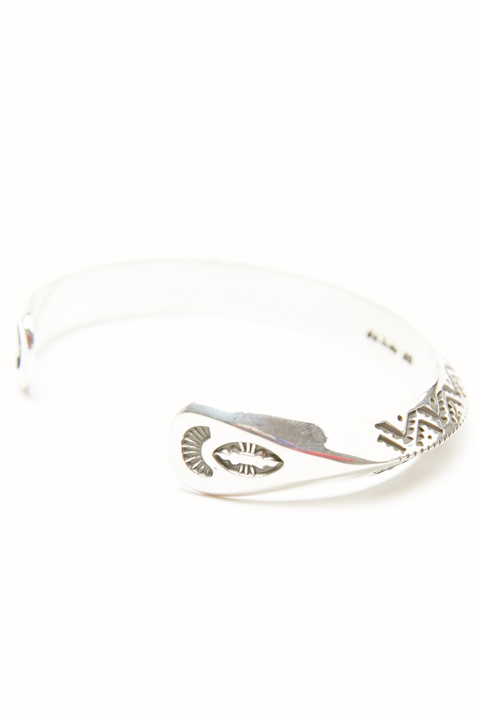 Sterling Silver Triangle Cuff by Lyle Secatero - Abundance