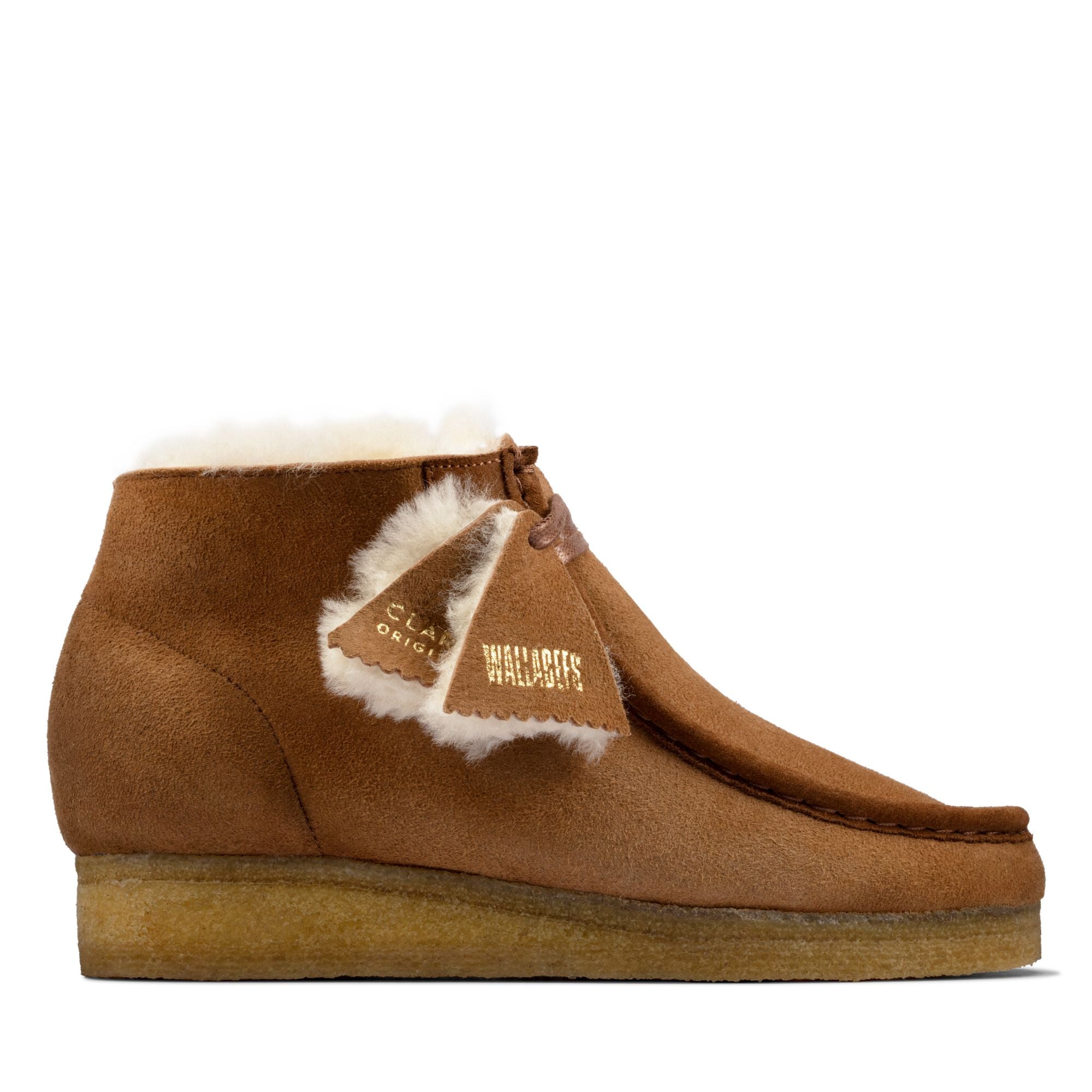 Brown Clarks Wallabee Ankle Boots Clarks Women's Shearling
