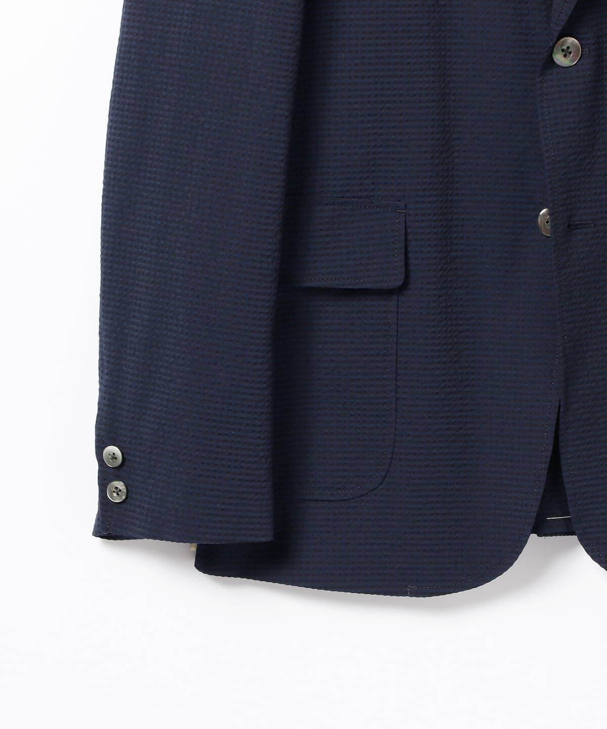 Beams Plus | 3B Jacket Seersucker | Navy Solid – Totem Brand Co.