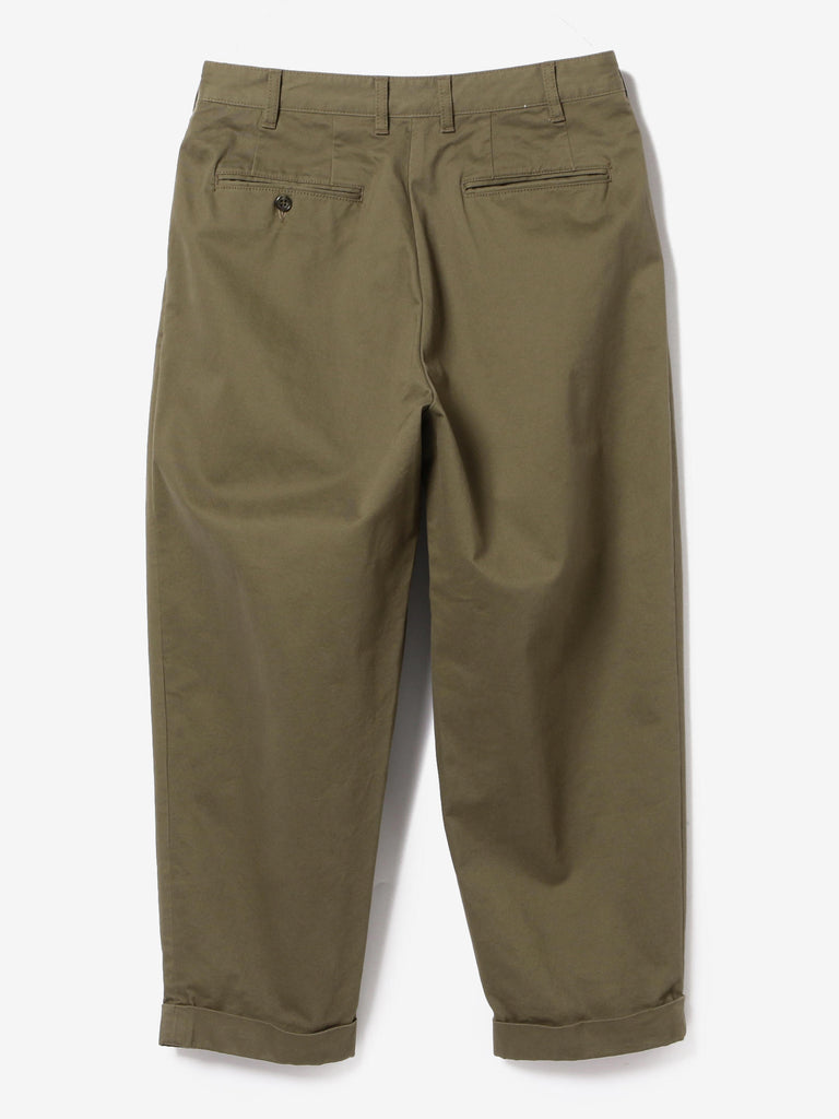 Beams Plus Wide Trousers Twill Khaki