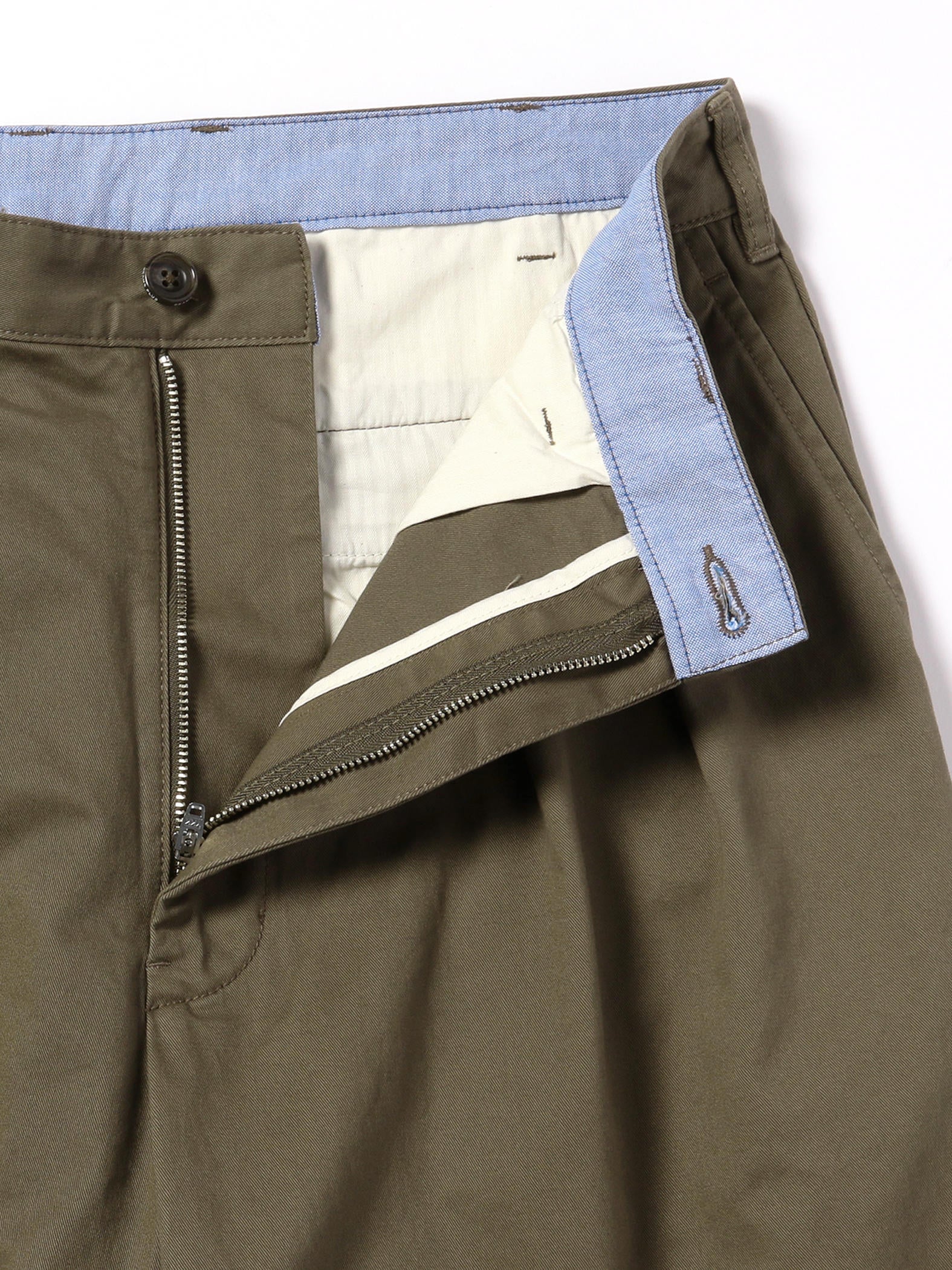 Beams Plus 2 Pleats Twill - Olive