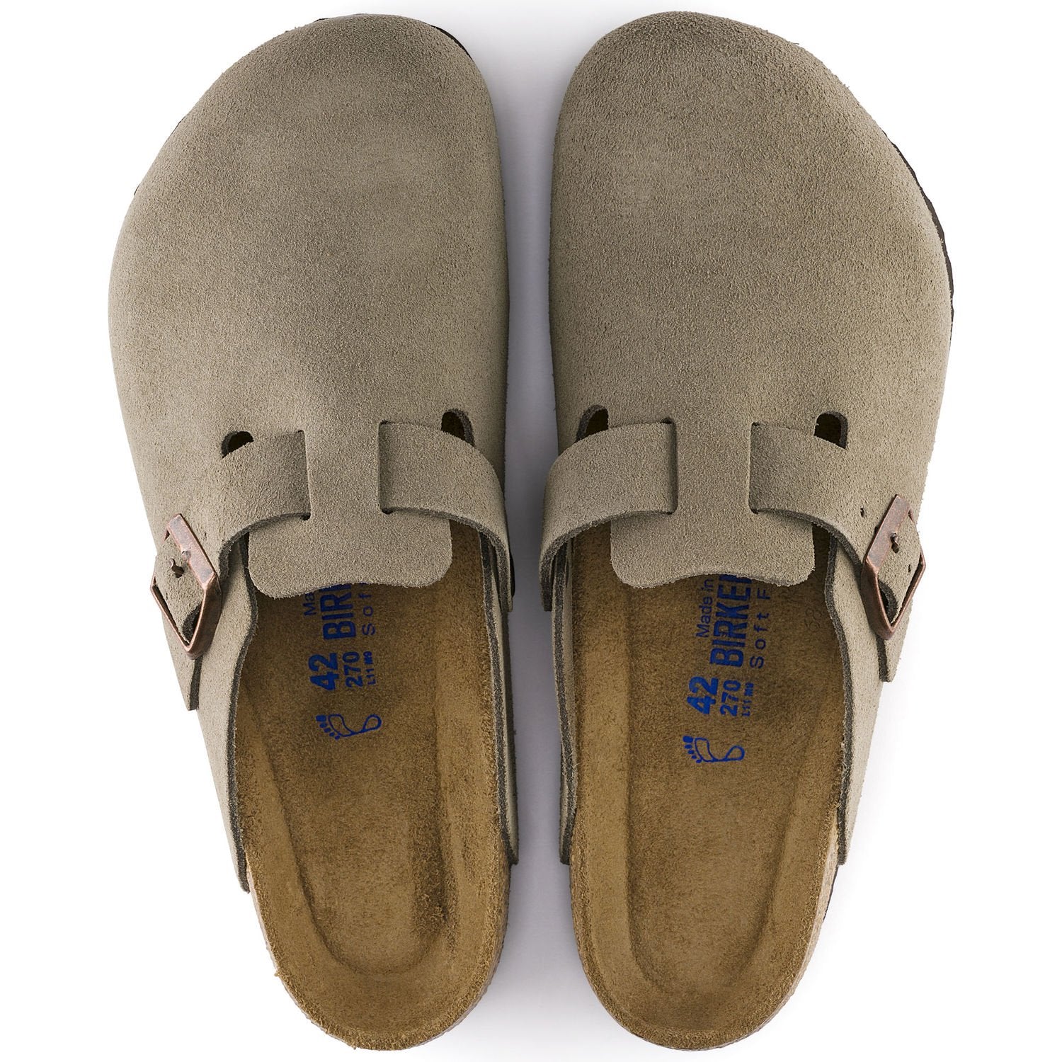 Birkenstock Boston Soft Footbed Suede Leather - Taupe – Totem
