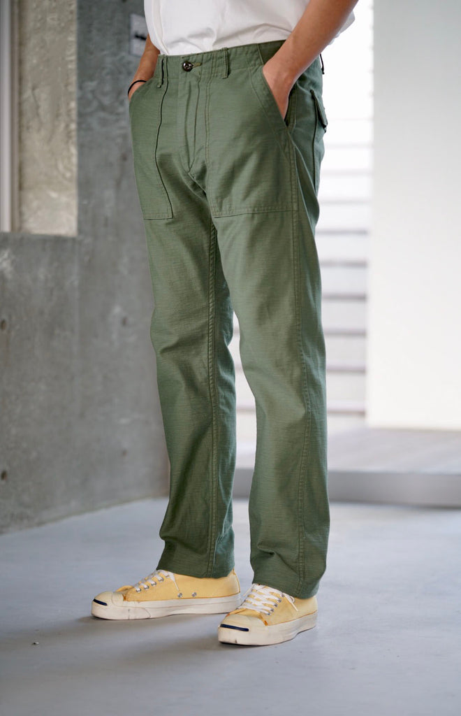 Slim Fit Fatigue Pants - Green