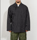 Engineered Garments Tibet Shirt - Navy/Grey LC Stripe