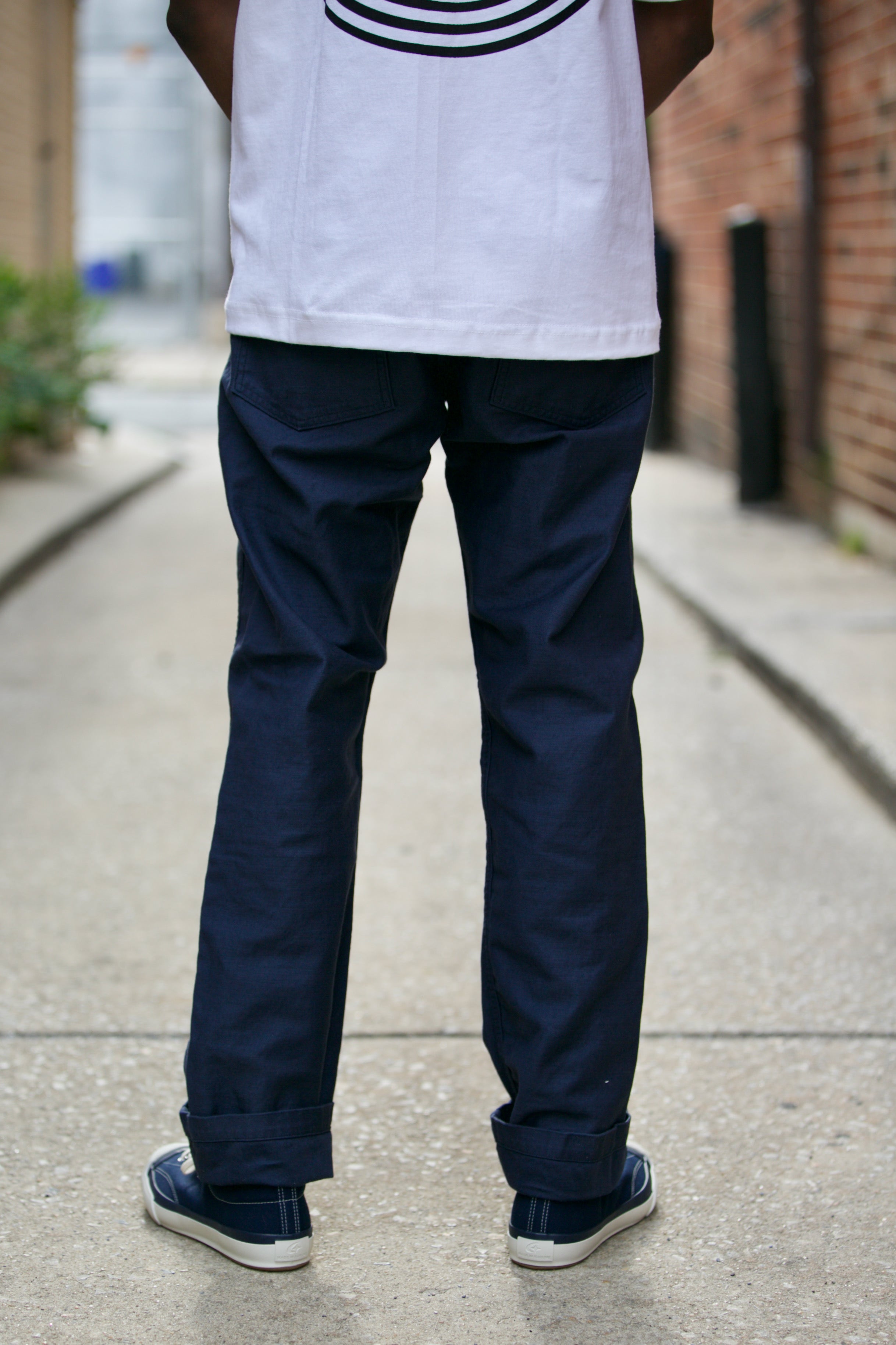 OrSlow x Totem EXCLUSIVE Slim Fit Fatigue Pants - Navy Reverse Cotton Sateen