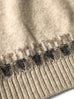 Kapital 5G Wool Nordic Happy Smilie Patch Raglan Sweater - Natural