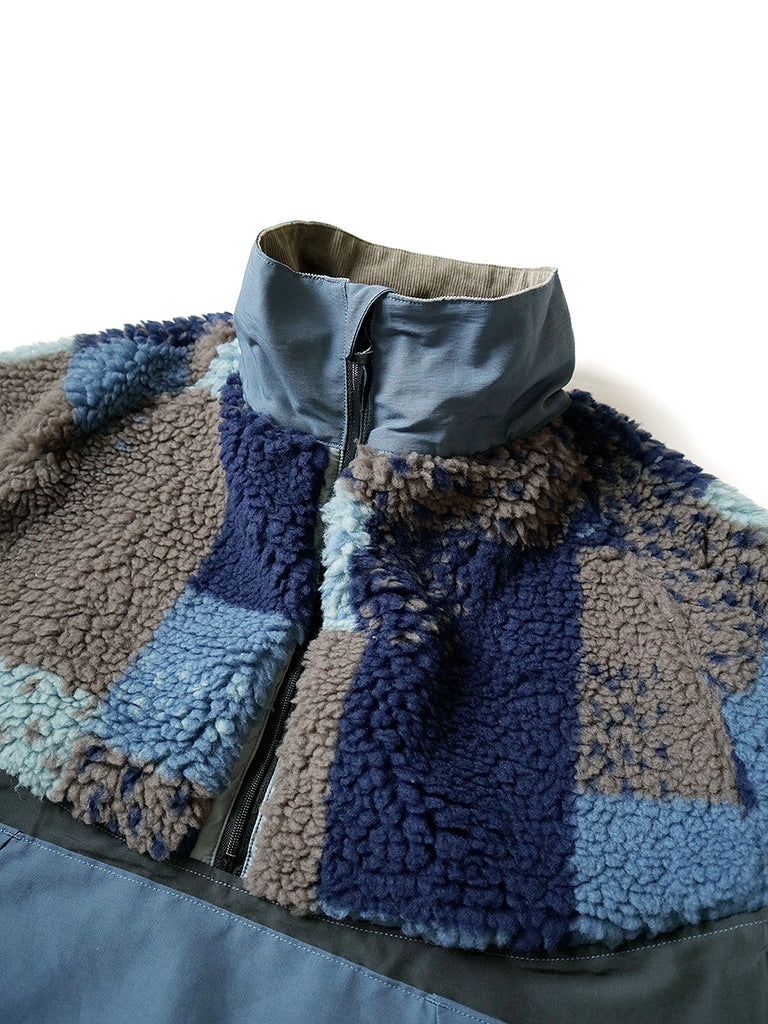 Kapital Cloth x TUGIHAGI Fleece HUTTE Anorak   Navy   Totem Brand Co