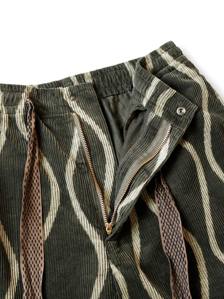 Kapital 8W Corduroy DRUNK STRIPE EASY Pants - Khaki – Totem Brand Co.