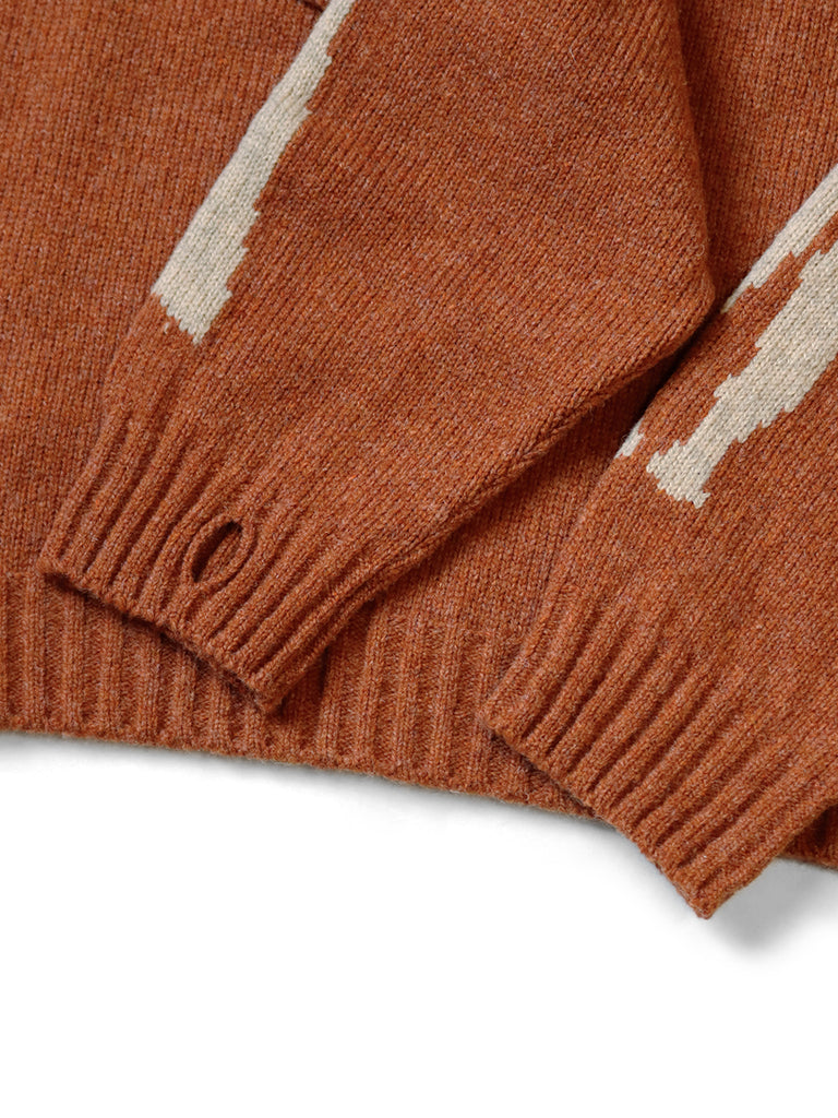Kapital 5G cotton Knit BONE crew sweater - Orange – Totem Brand Co.