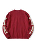 Kapital 5G cotton Knit BONE crew sweater - Red