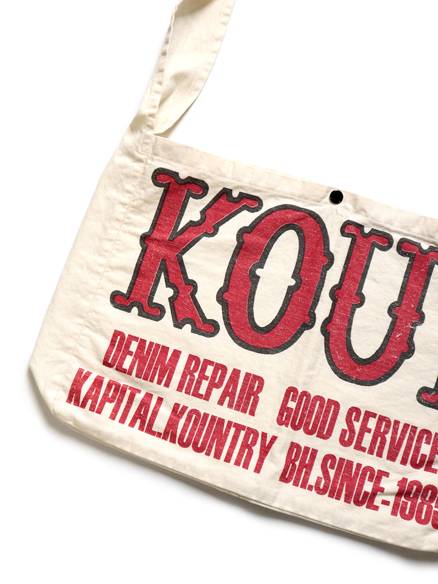 Kapital KOUNTRY Cotton Twill KOUNTRY FACTORY BOOK BAG - Natural