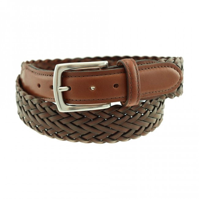 T.B. Phelps Maxwell Braided Leather Belt - Dark Tan – Totem Brand Co.