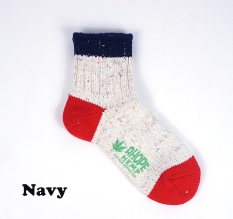 A Hope Hemp Socks (HSX-010) - Navy