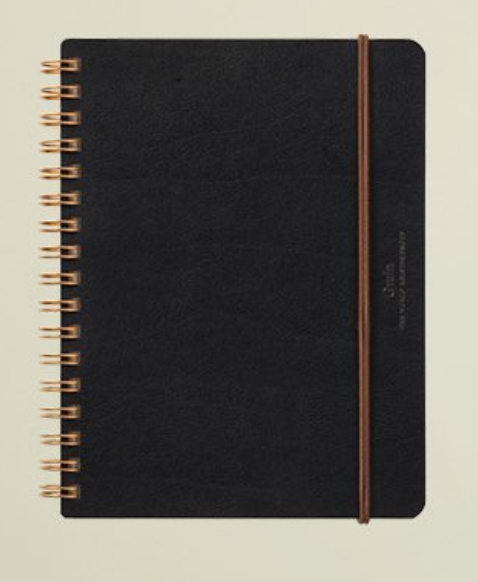 Midori Ring Notebook Grain B6 - Black