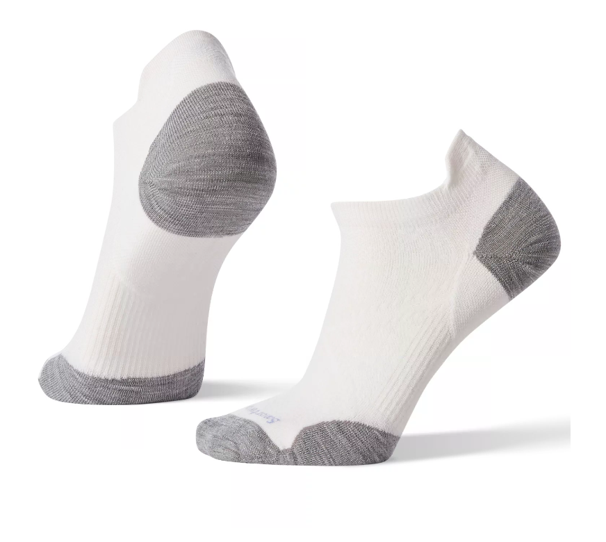Smartwool Women's Women's PhD® Run Ultra Light Micro Socks - White/Light Gray