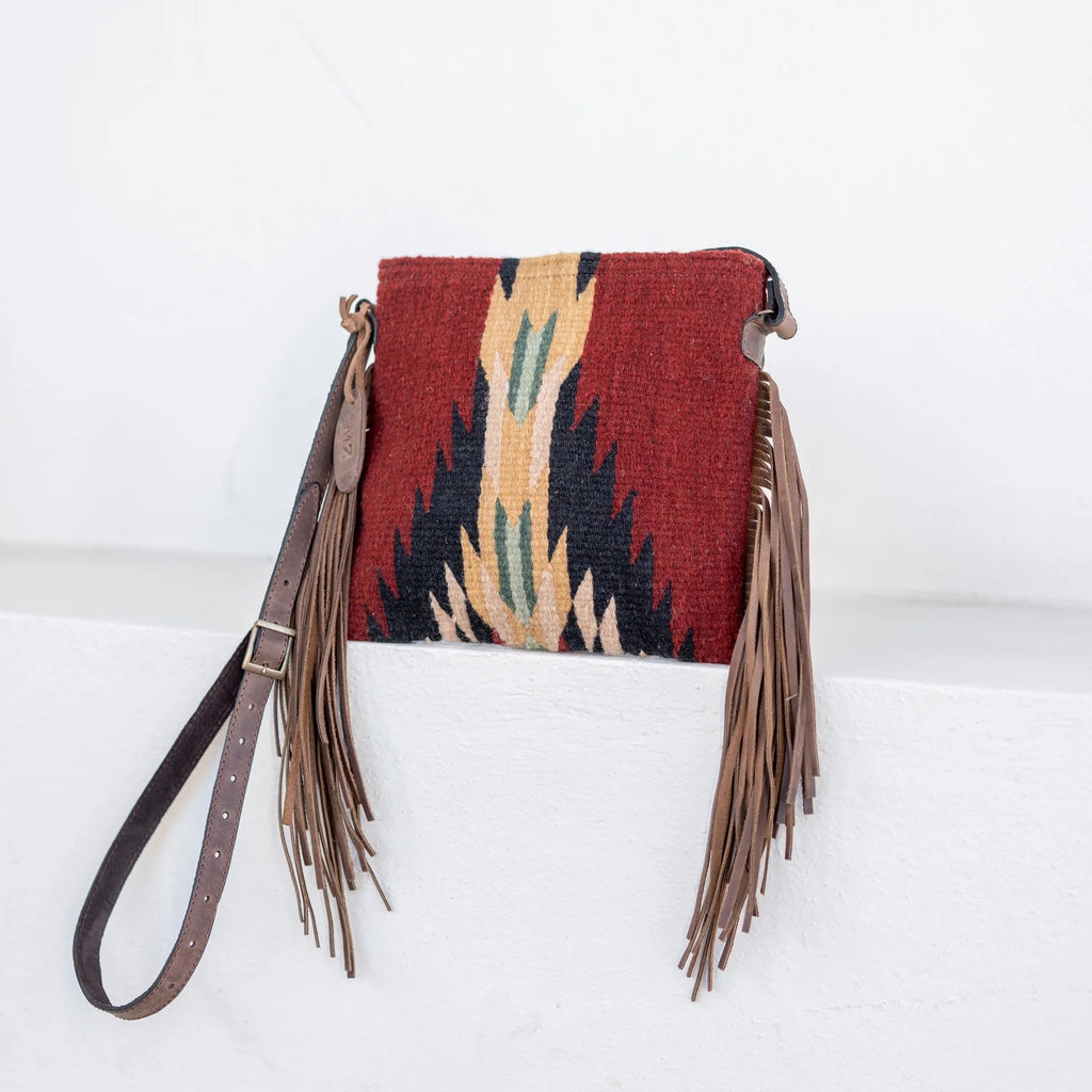 The Pocket ” Wrangler Fringe Crossbody Purse ( Red ) – Ale Accessories
