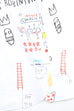 Junya Watanabe MAN x Jean-Michel Basquiat Wide Fit Cotton Shirt - White/Black/Yellow/Red