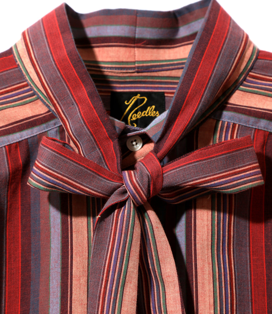 Needles Ascot Collar EDW Shirt - India Cotton Lawn / Multi Stripe